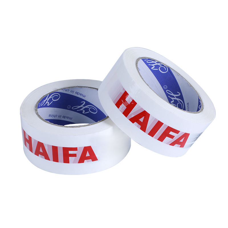 200M Printed Packing Tape Packaging Transparent Adhesive Tape With Text