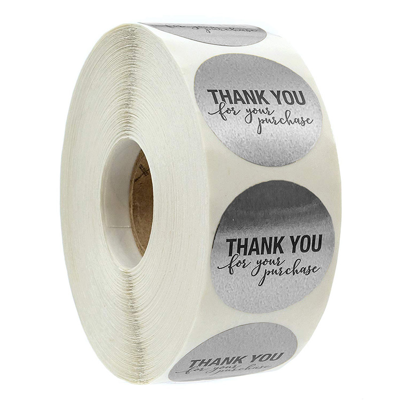 Customized Thank You Shipping Labels Stickers For Flower Clothing Packaging