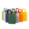 Wholesale Reusable Shopping Kraft Paper Orange Vertical Gift Bags Foldable with Logo